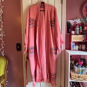 Third eye kimono (salmon pink)